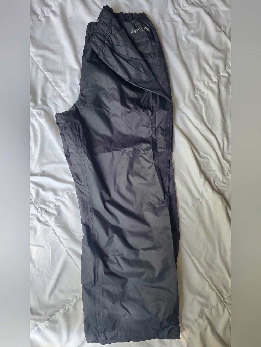 Columbia Black Elastic Drawstring Waist Outdoor Waterproof Pants